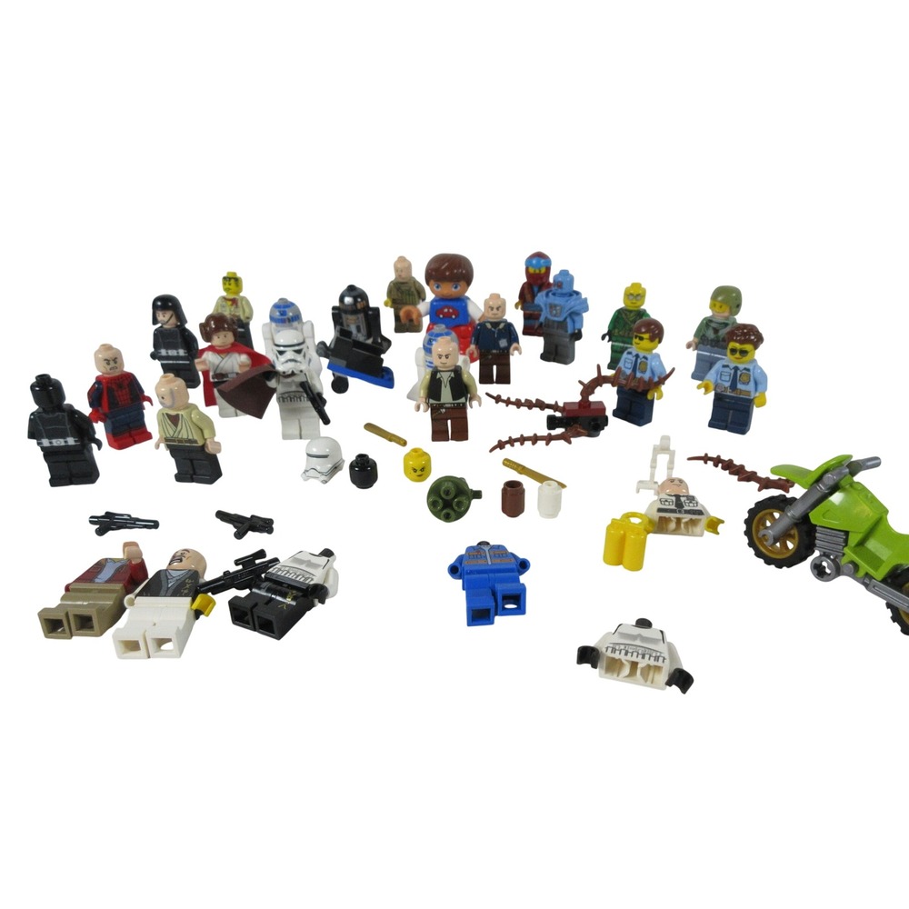 LEGO Minifigure Lot Star Wars Ninjago City Assorted Figures Accessories & Case
